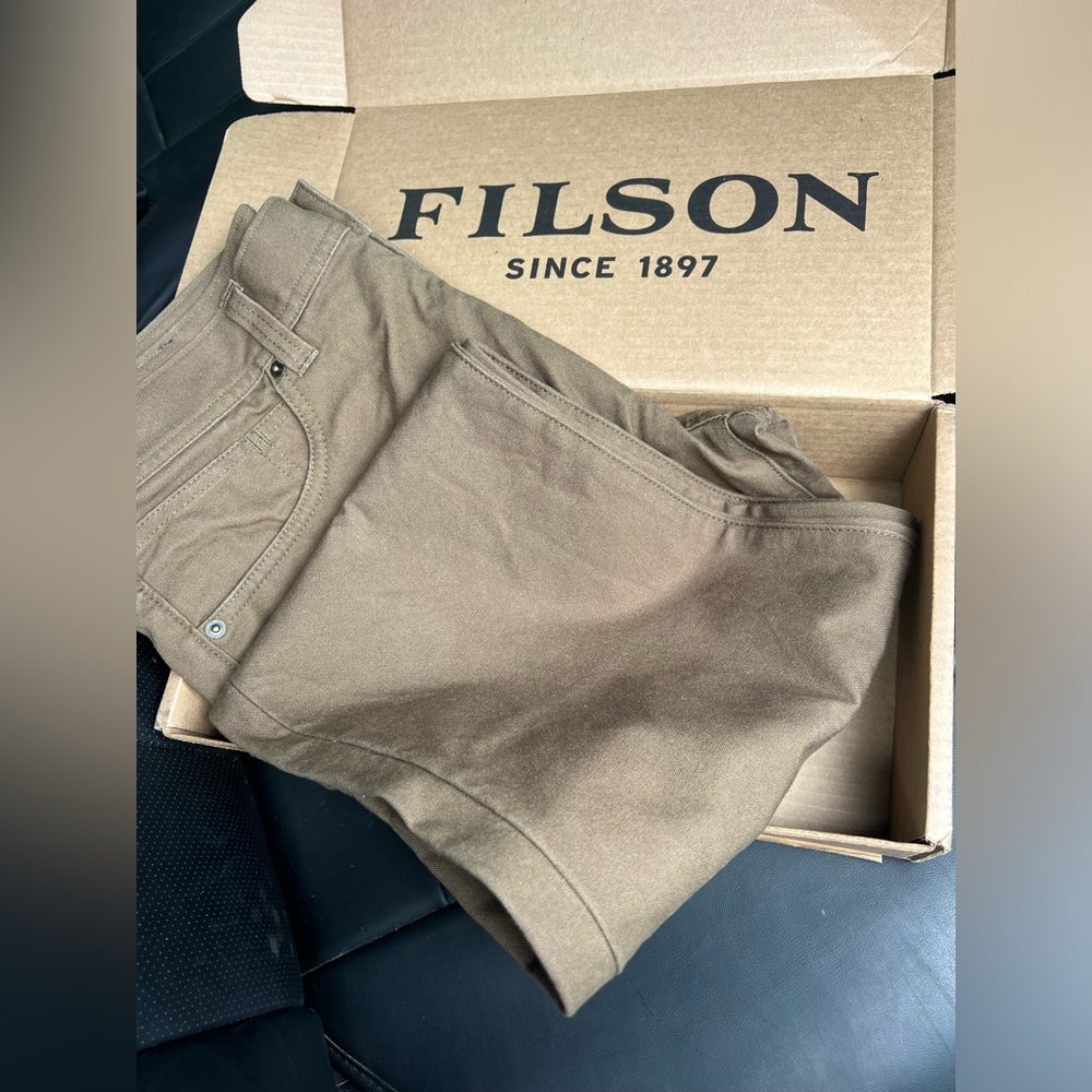Filson Dry Tin Cloth Pants Marsh Olive